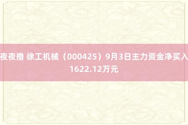 夜夜撸 徐工机械（000425）9月3日主力资金净买入1622.12万元