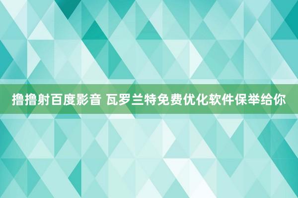 撸撸射百度影音 瓦罗兰特免费优化软件保举给你
