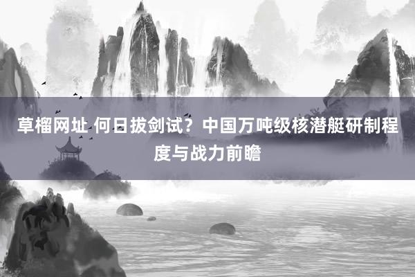 草榴网址 何日拔剑试？中国万吨级核潜艇研制程度与战力前瞻