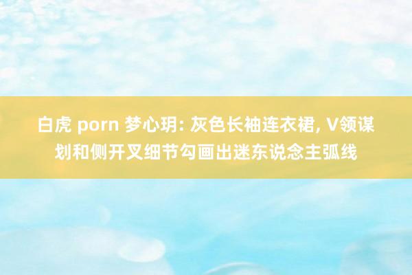 白虎 porn 梦心玥: 灰色长袖连衣裙, V领谋划和侧开叉细节勾画出迷东说念主弧线