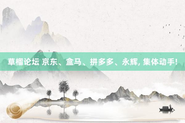 草榴论坛 京东、盒马、拼多多、永辉, 集体动手!