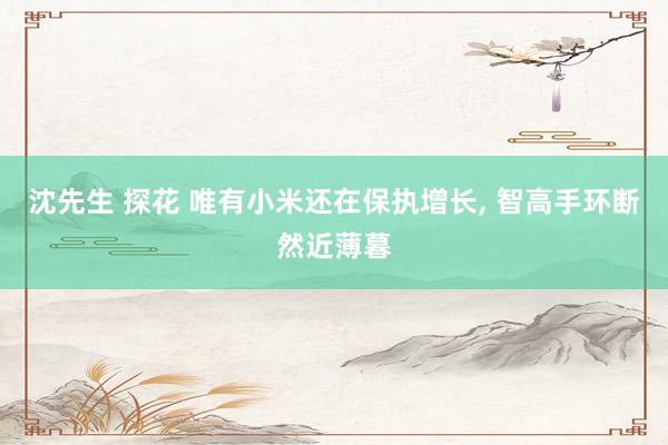 沈先生 探花 唯有小米还在保执增长, 智高手环断然近薄暮