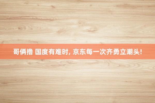 哥俩撸 国度有难时, 京东每一次齐勇立潮头!