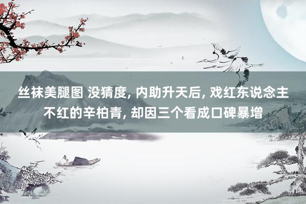 丝袜美腿图 没猜度, 内助升天后, 戏红东说念主不红的辛柏青, 却因三个看成口碑暴增