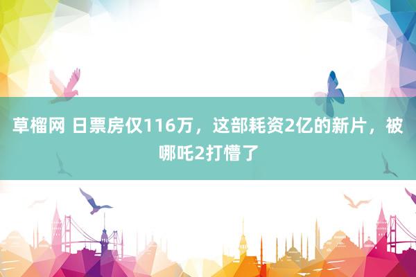 草榴网 日票房仅116万，这部耗资2亿的新片，被哪吒2打懵了